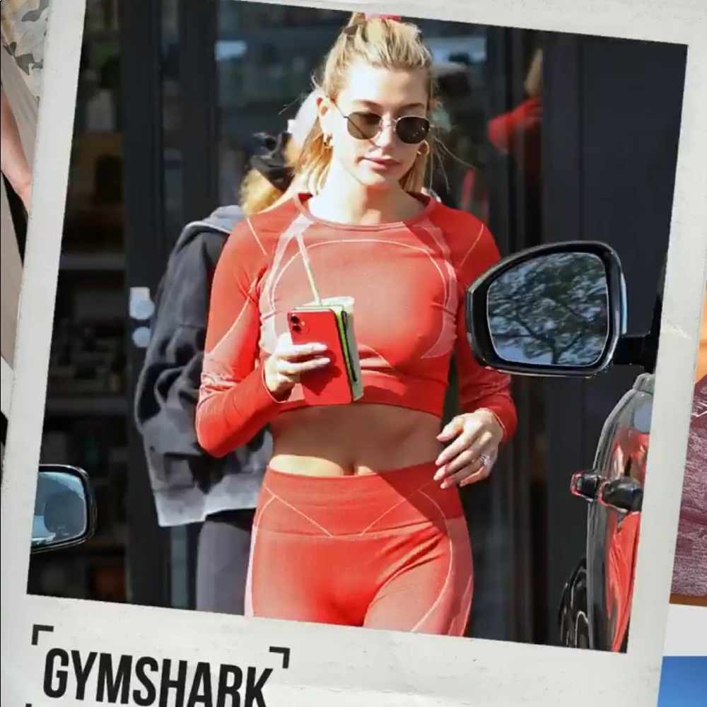 GymShark Turbo Seamless Red Leggings